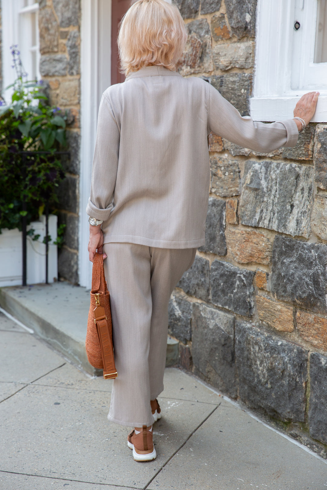 Merino Wool Cotton Linen Kimono Jacket, Fall Outfit