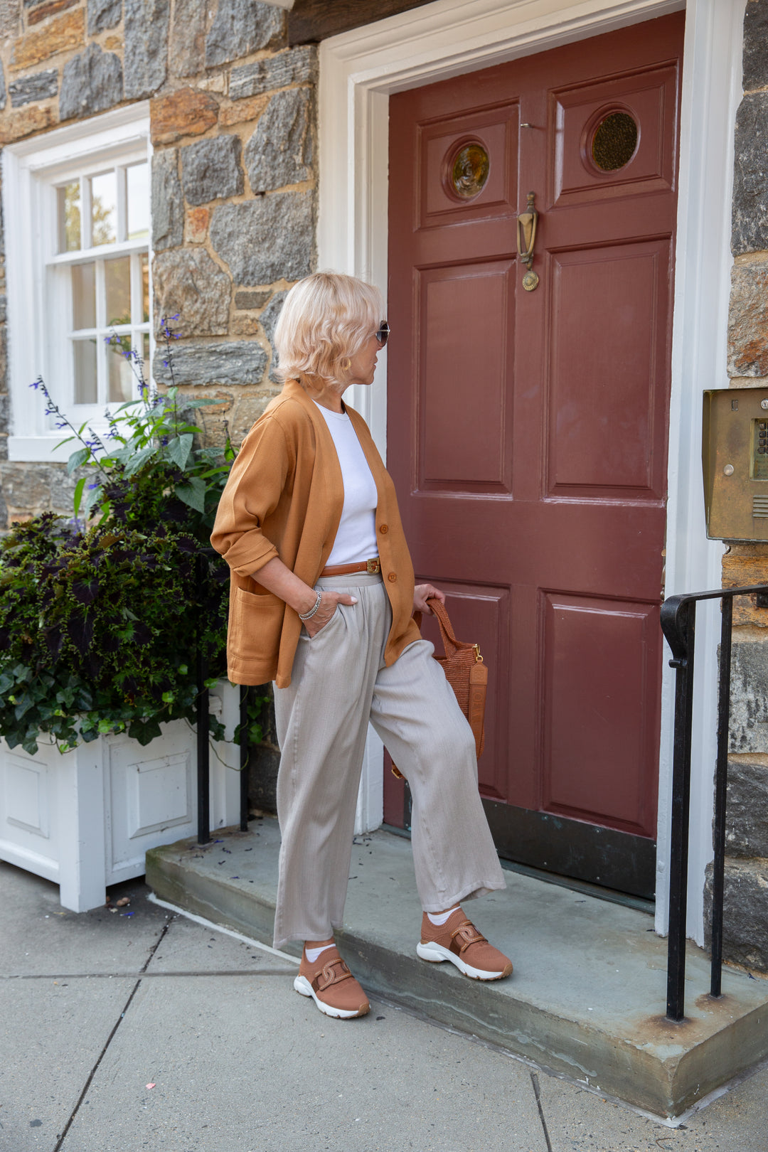 Merino Wool Cotton Linen Kimono Jacket, Fall Outfit