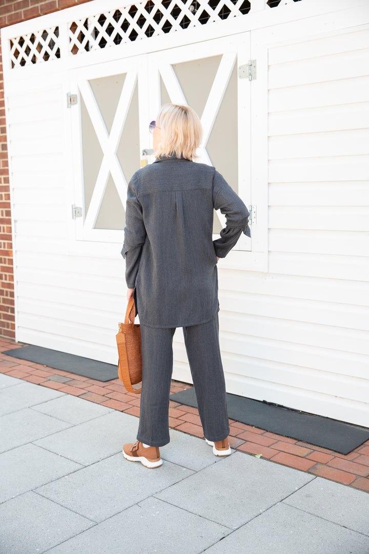 Merino Wool Cotton Linen Button Up Tunic