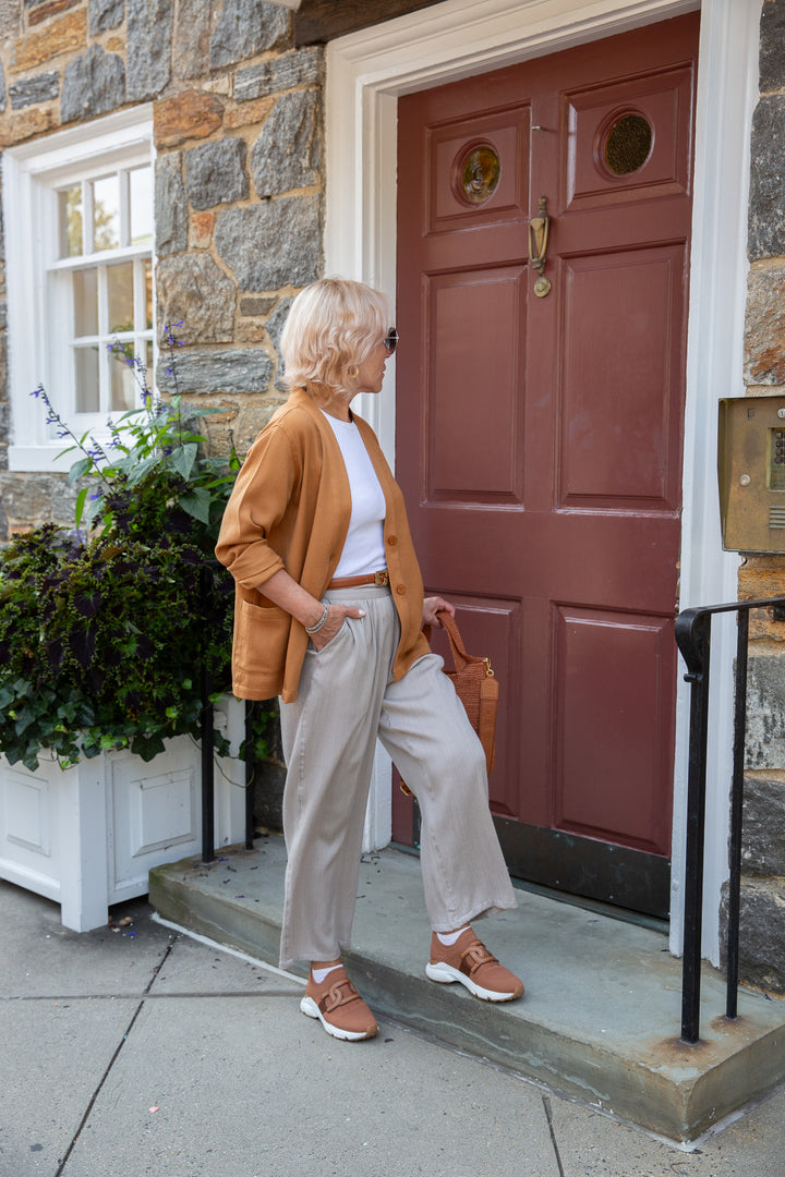 Merino Wool Cotton Linen Wide Leg Pants