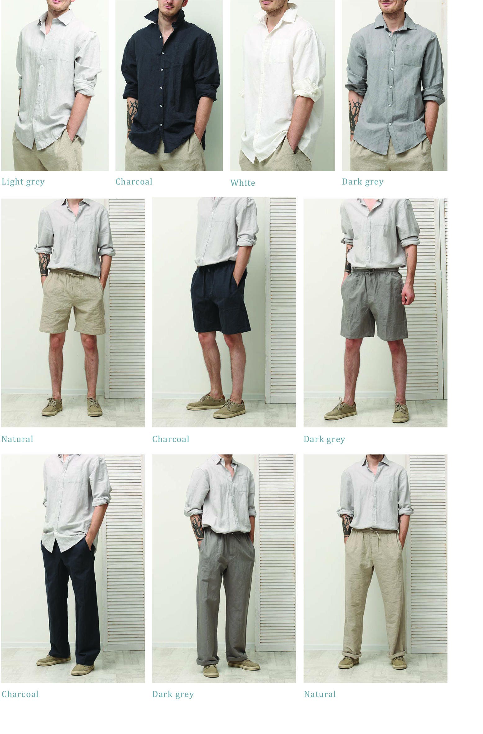 Detail of the spacious pockets and stylish design of the Linen Shorts.