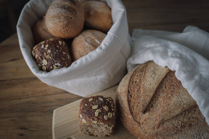 Linen Bread Basket: Natural Food Storage & Housewarming Gift