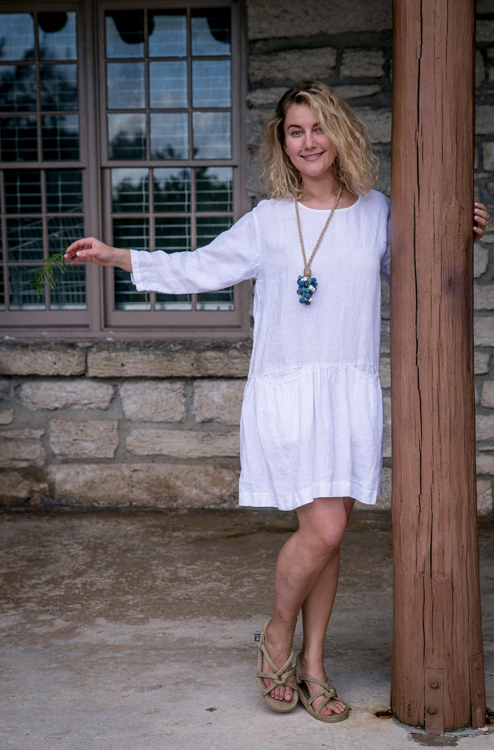 Linen Mary Jay Boho Summer Dress