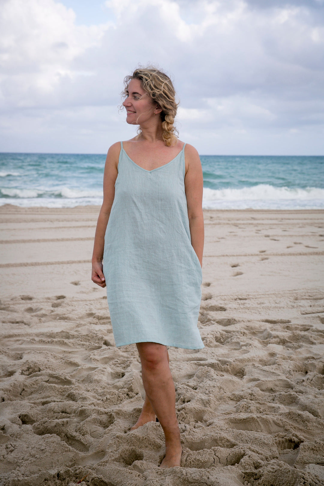 Linen Cami Slip Dress