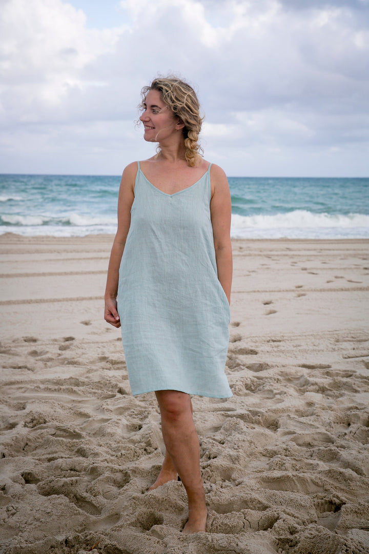 Linen Cami Slip Dress