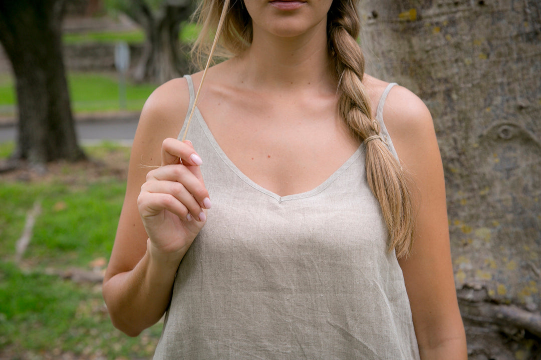 Linen Cami Slip Dress