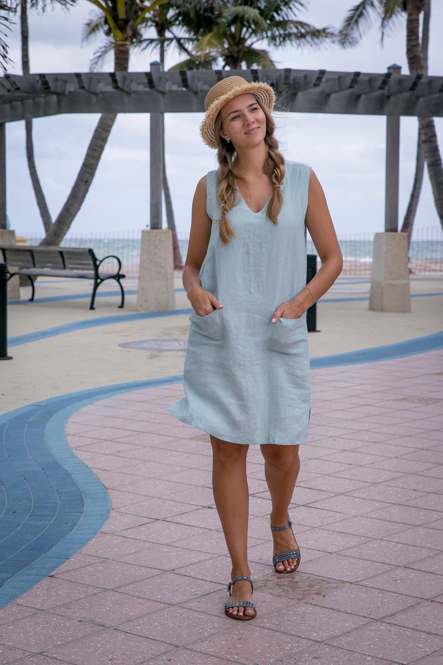 Linen April Dress: The embodiment of timeless and comfortable fashion.