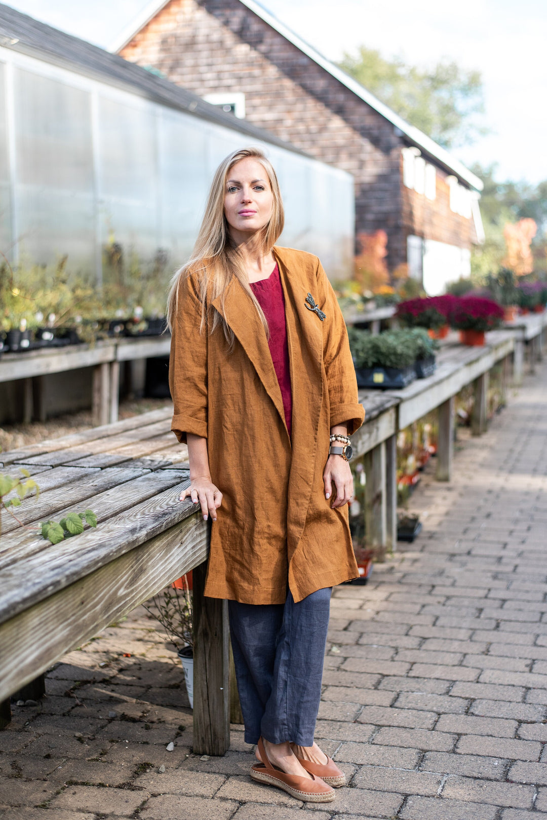 Linen Open Coat