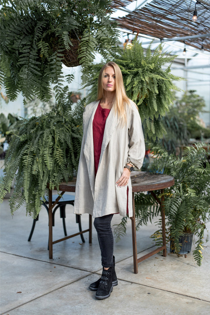 Linen Open Coat