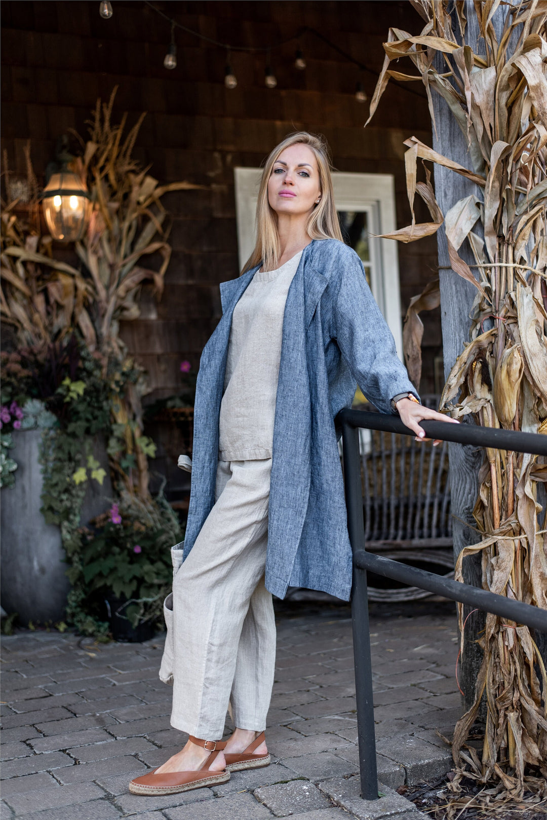 Linen Open Coat