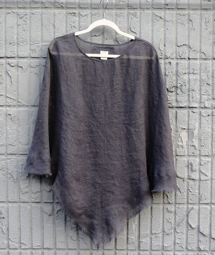 One Size Linen Poncho Wrap