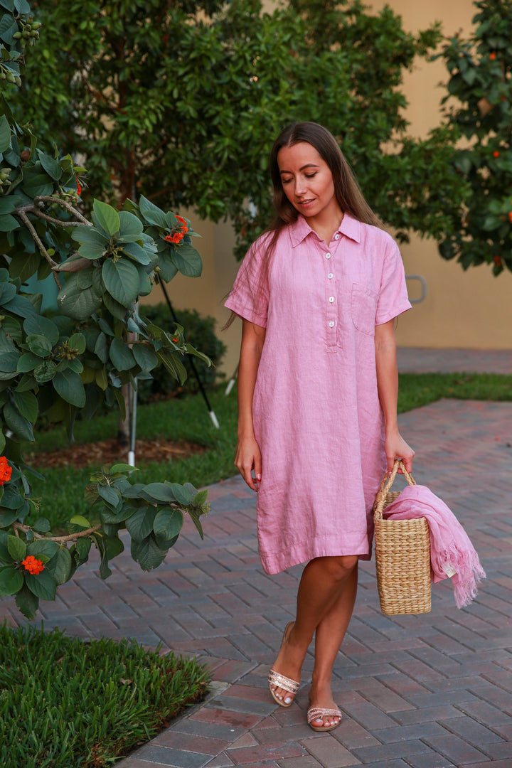 Embrace boho vibes with the naturally colored and gracefully simple Vika Dress.