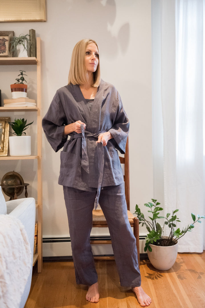 Women's Linen Lounge Set & Kimono