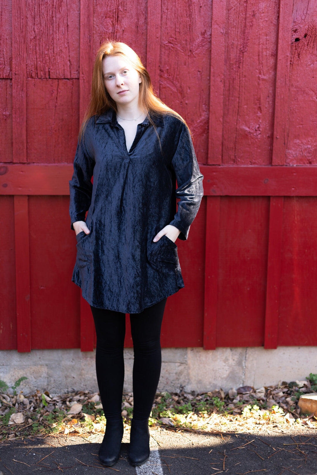 Shimmering Velvet Tunic