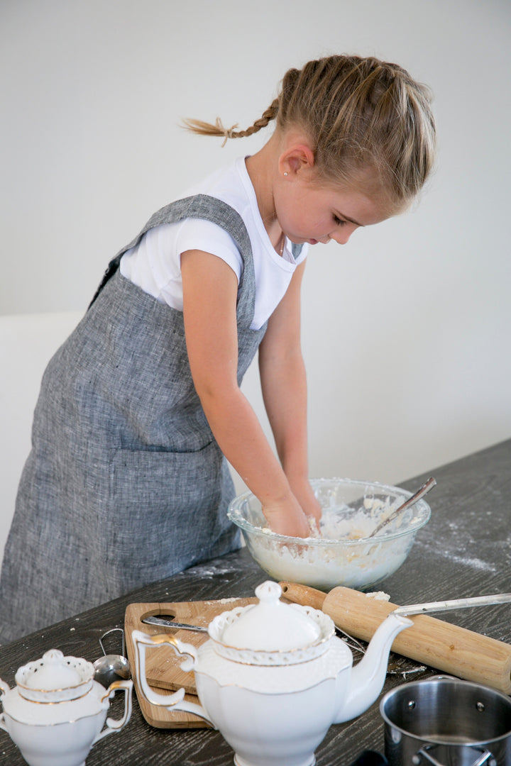 Junior Chef's Organic Linen Apron