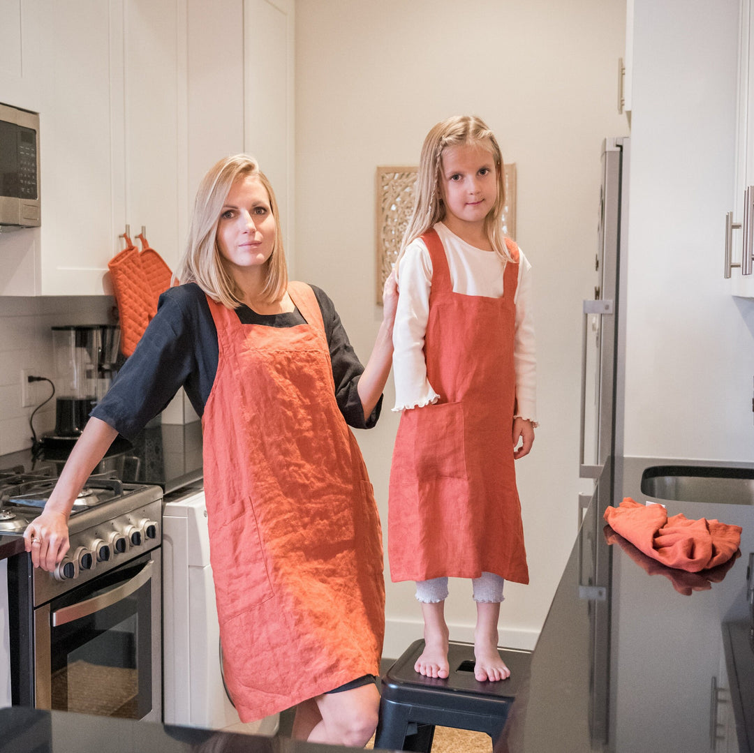 Junior Chef's Organic Linen Apron