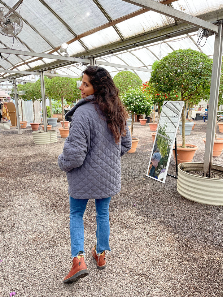 Unisex Linen Quilted Jacket