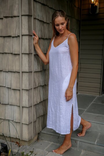 Linen Maxi Slip Dress