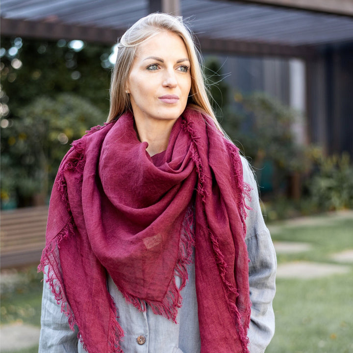 Linen Shawl | Linen Oversized Scarf