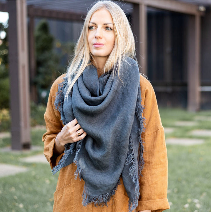 Linen Shawl | Linen Oversized Scarf