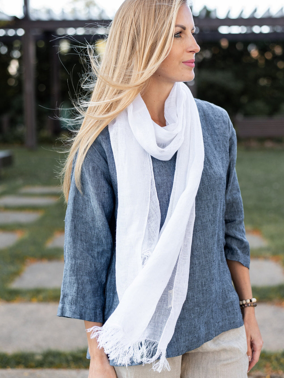 Linen Sheer Scarf