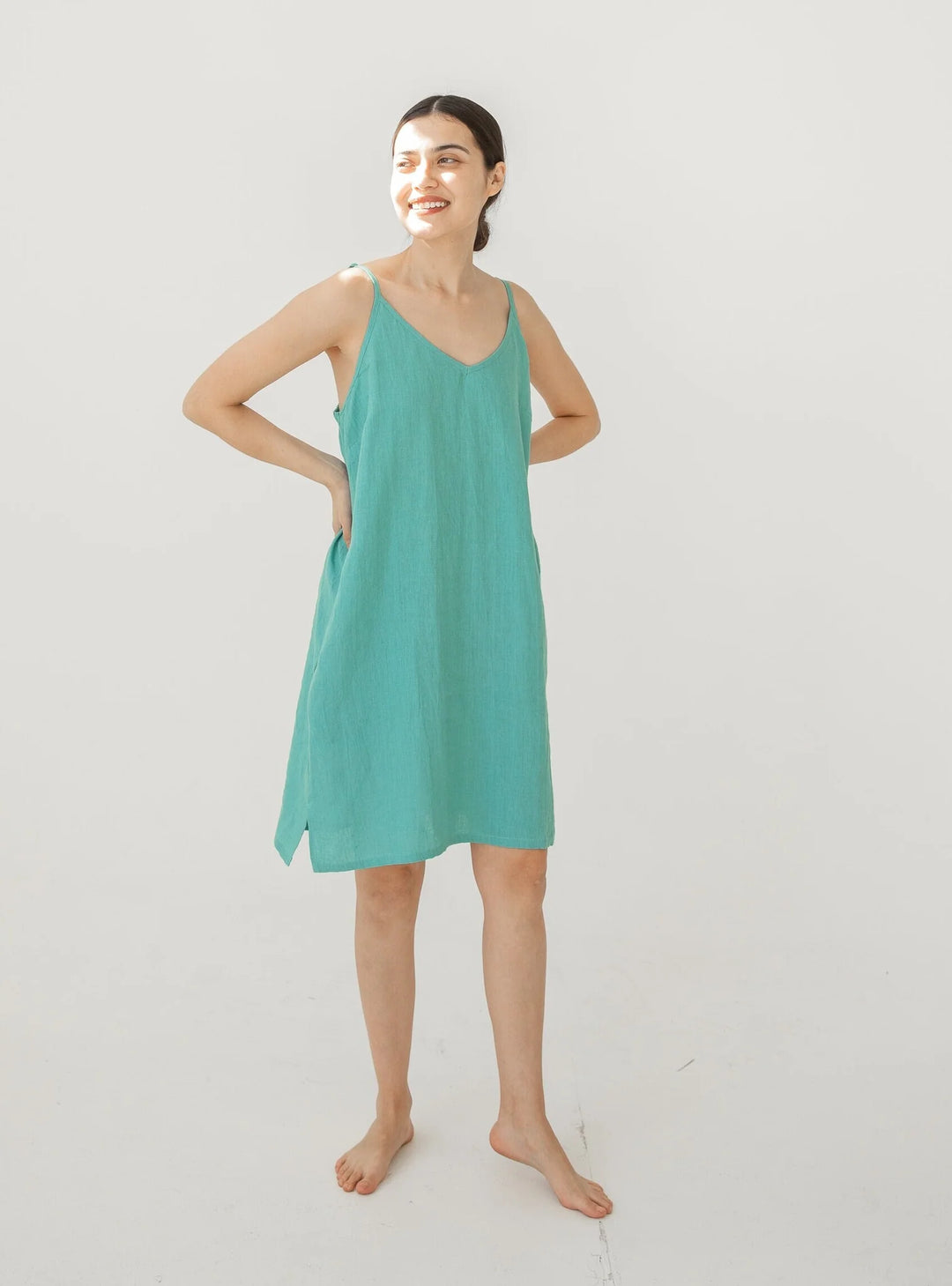 Linen Cami Slip Dress