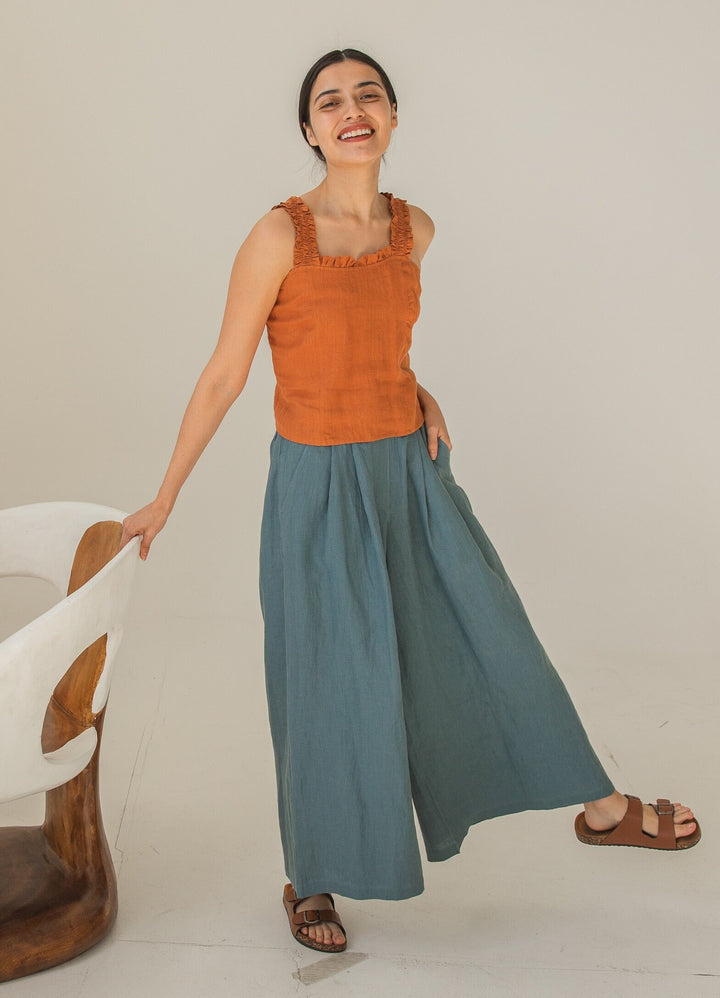 Linen Wide Leg Pants