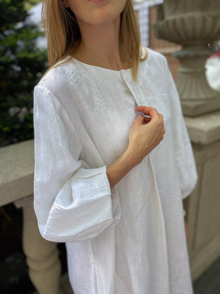 Embroidered Linen Diva Dress