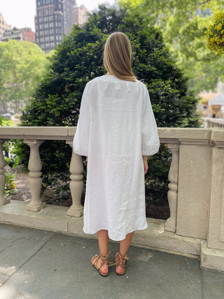 Embroidered Linen Diva Dress