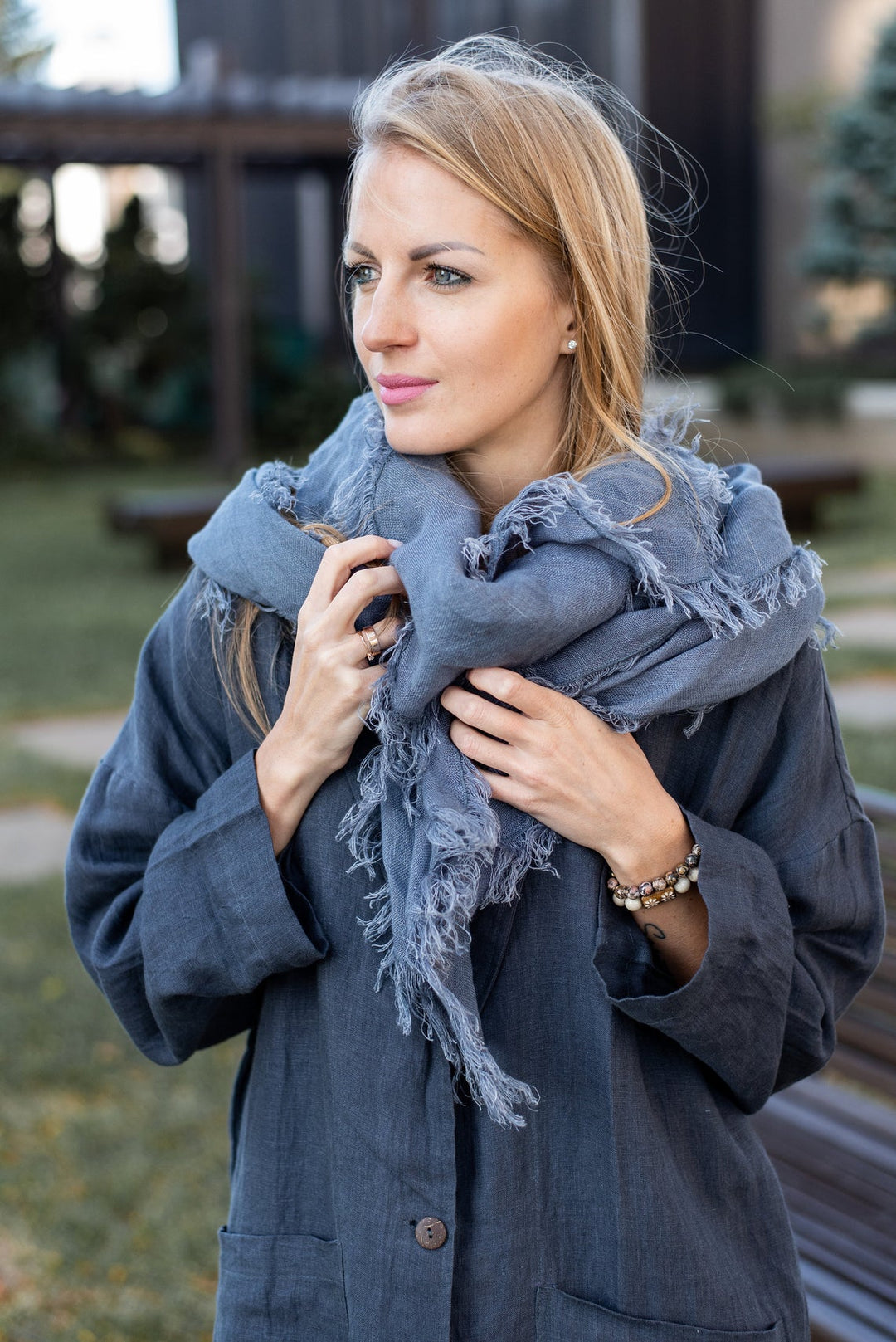 Linen Shawl | Linen Oversized Scarf