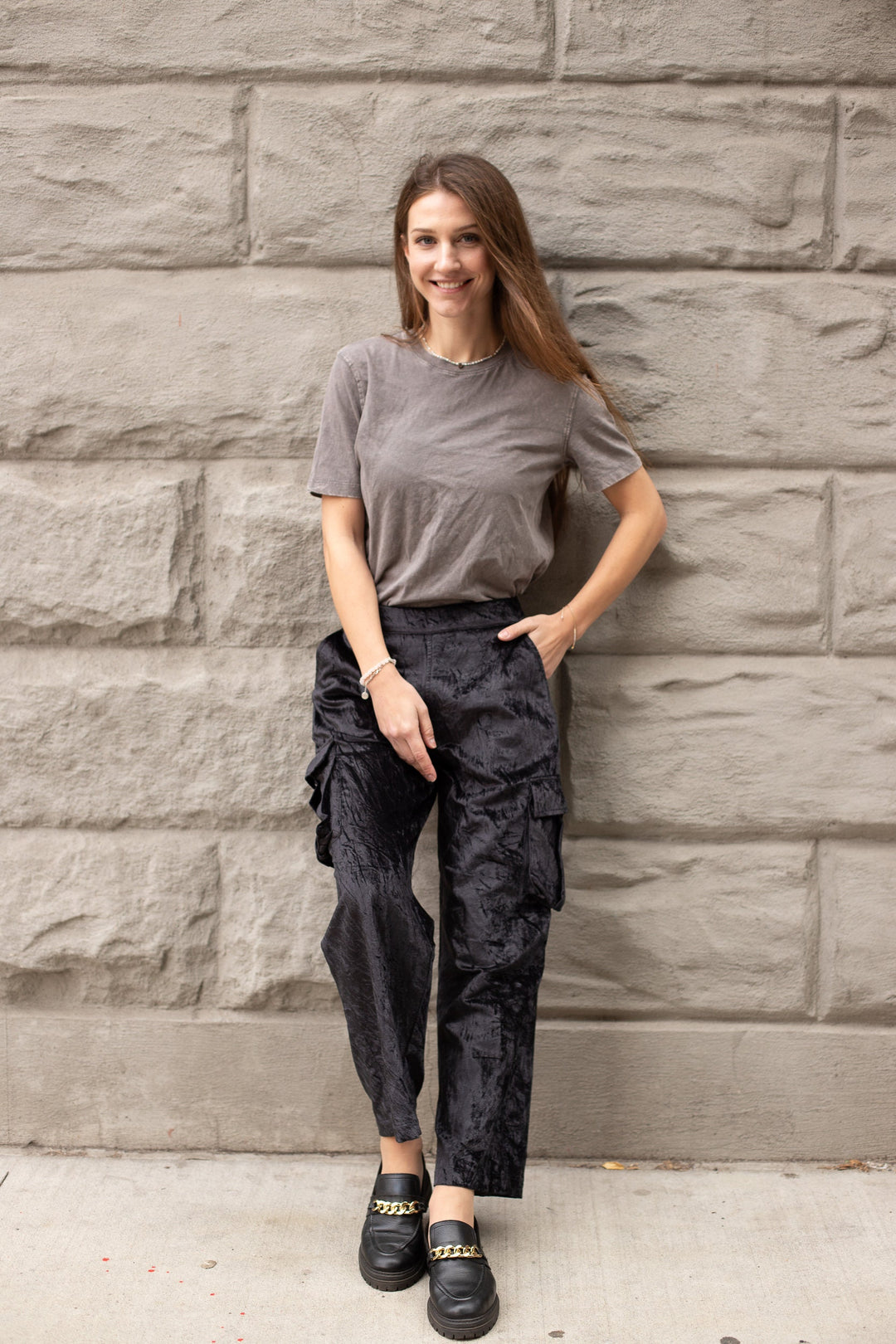 Luxurious Velvet Cargo Pants - Comfort and Style Combined